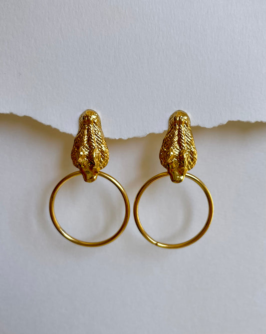 Crocodile earrings